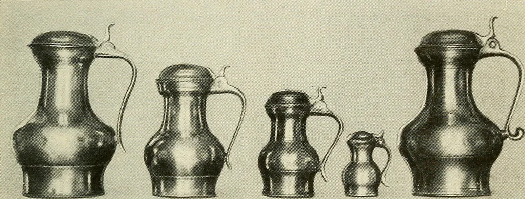 An illustration from The pewter collector : a guide to English pewter with some reference to foreign work, 1921, leaf 50