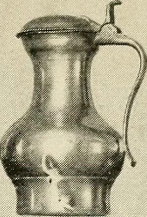 An illustration from The pewter collector : a guide to English pewter with some reference to foreign work, 1921, leaf 60