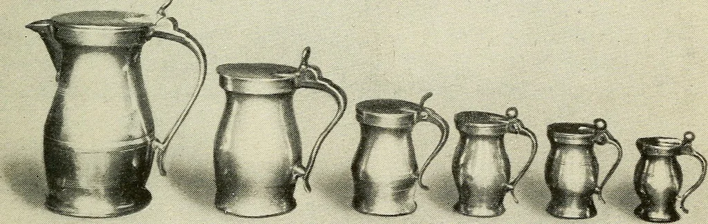 An illustration from The pewter collector : a guide to English pewter with some reference to foreign work, 1921, leaf 60