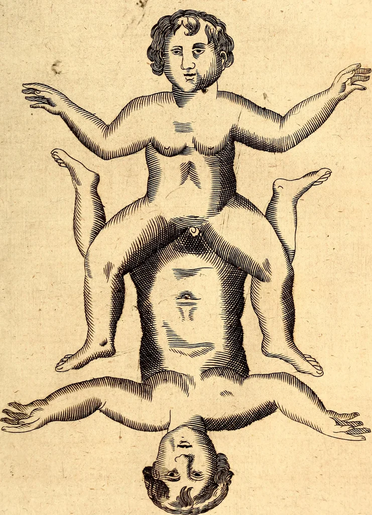 An illustration from P. Gasparis Schotti, regis curtani ... Physica curiosa, sive, Mirabilia naturæ et artis libris XII. comprehensa : quibus pleraq[ue], quæ de angelis, dæmonibus, hominibus, spectris, energumenis, monstris, portentis, animalibus, meteoris, &c. rara, arcana, curiosaq[ue] circumferuntur, ad veritatis trutinam expenduntur : variis ex historia ac philosophia petitis disquisitionibus excutiuntur, & innumeris exemplis illustrantur .., 1662, leaf 800