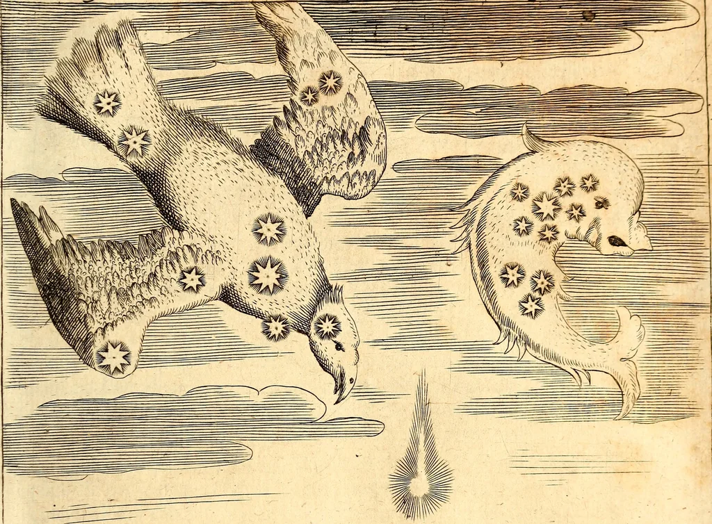 An illustration from P. Gasparis Schotti, regis curtani ... Physica curiosa, sive, Mirabilia naturæ et artis libris XII. comprehensa : quibus pleraq[ue], quæ de angelis, dæmonibus, hominibus, spectris, energumenis, monstris, portentis, animalibus, meteoris, &c. rara, arcana, curiosaq[ue] circumferuntur, ad veritatis trutinam expenduntur : variis ex historia ac philosophia petitis disquisitionibus excutiuntur, & innumeris exemplis illustrantur .., 1662, leaf 870