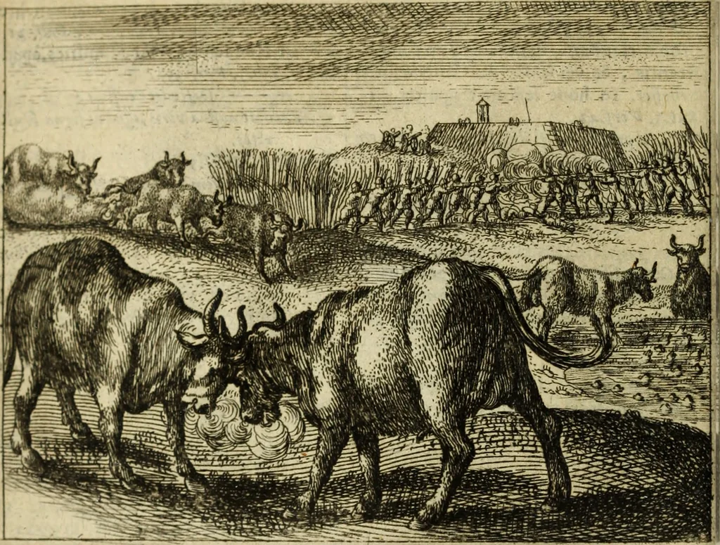 An illustration from Phaedri, Augusti Caesaris liberti, Fabularum Aesopiarum libri quinque ; notis perpetuis illustrati, & cum integris aliorum observationibvs, 1667, leaf 161