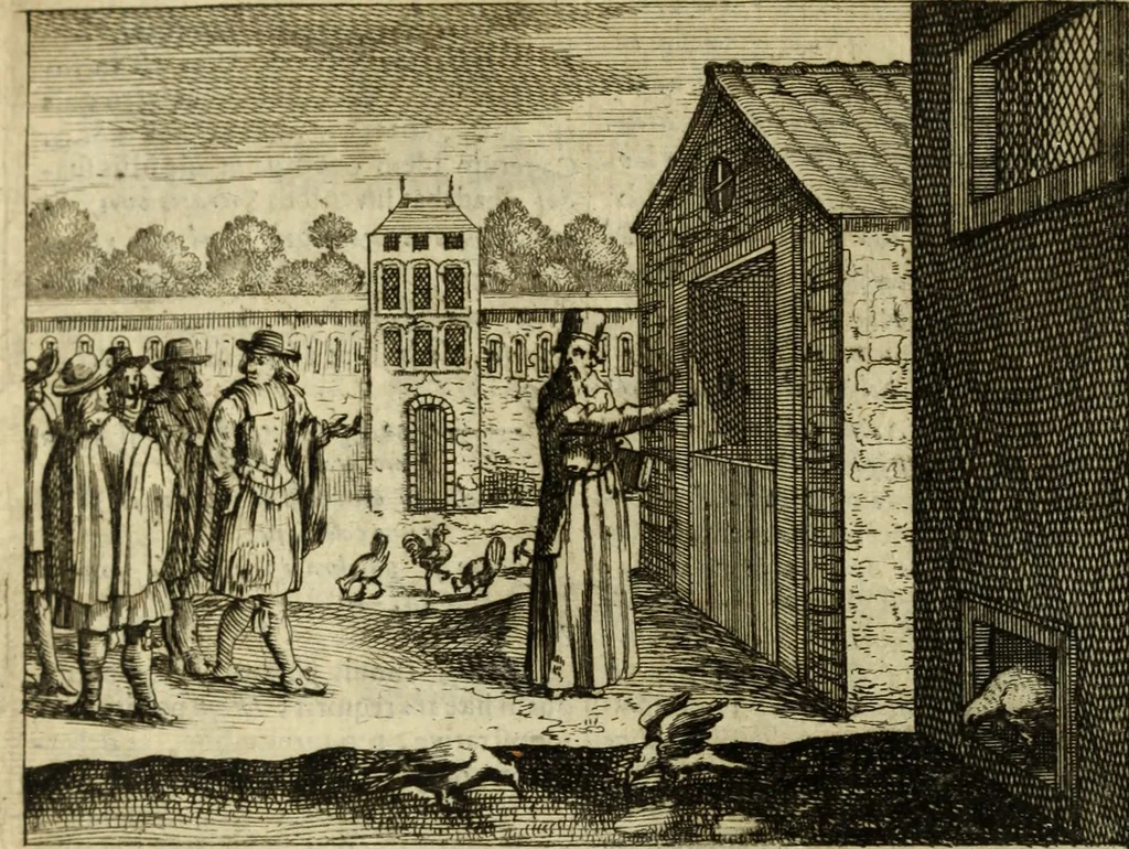 An illustration from Phaedri, Augusti Caesaris liberti, Fabularum Aesopiarum libri quinque ; notis perpetuis illustrati, & cum integris aliorum observationibvs, 1667, leaf 247