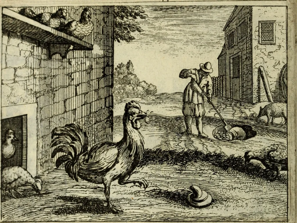 An illustration from Phaedri, Augusti Caesaris liberti, Fabularum Aesopiarum libri quinque ; notis perpetuis illustrati, & cum integris aliorum observationibvs, 1667, leaf 265