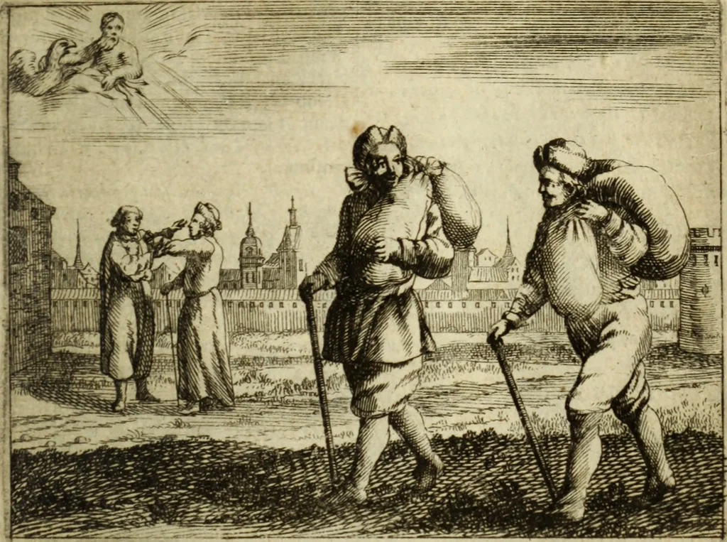 An illustration from Phaedri, Augusti Caesaris liberti, Fabularum Aesopiarum libri quinque ; notis perpetuis illustrati, & cum integris aliorum observationibvs, 1667, leaf 334