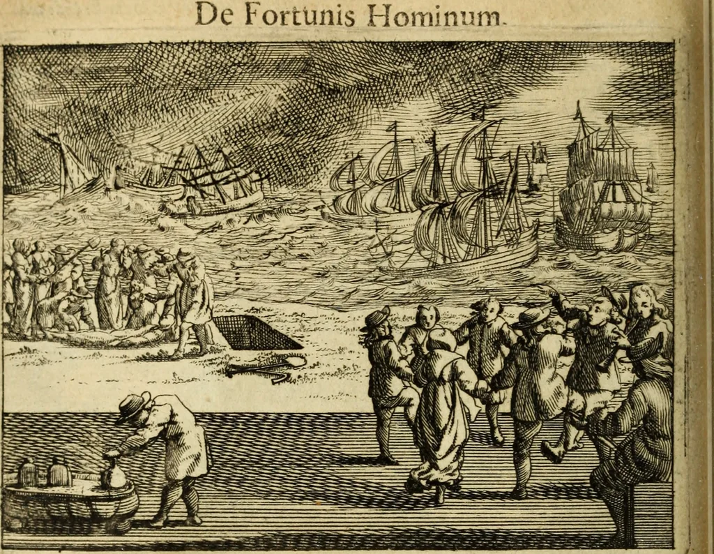 An illustration from Phaedri, Augusti Caesaris liberti, Fabularum Aesopiarum libri quinque ; notis perpetuis illustrati, & cum integris aliorum observationibvs, 1667, leaf 357