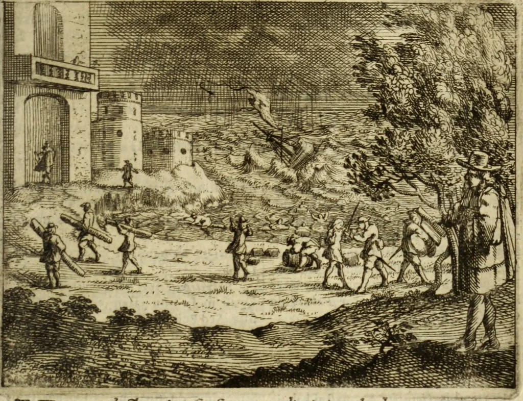 An illustration from Phaedri, Augusti Caesaris liberti, Fabularum Aesopiarum libri quinque ; notis perpetuis illustrati, & cum integris aliorum observationibvs, 1667, leaf 380