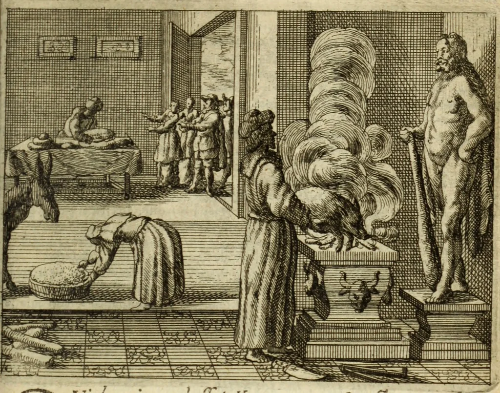 An illustration from Phaedri, Augusti Caesaris liberti, Fabularum Aesopiarum libri quinque ; notis perpetuis illustrati, & cum integris aliorum observationibvs, 1667, leaf 436