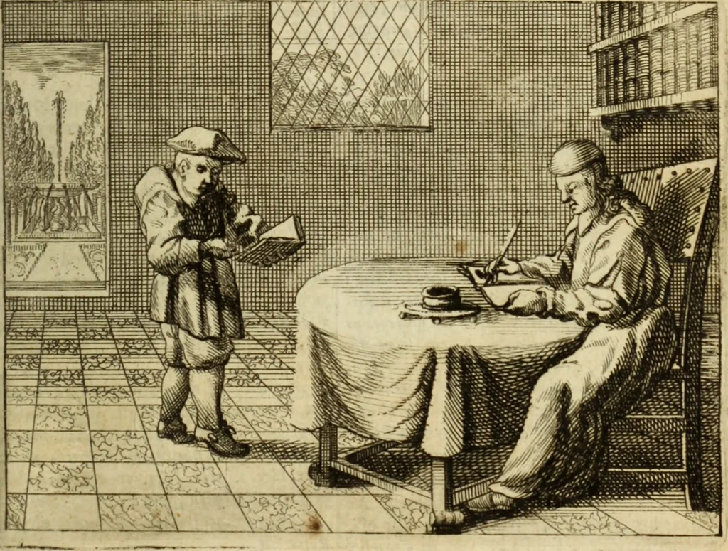 An illustration from Phaedri, Augusti Caesaris liberti, Fabularum Aesopiarum libri quinque ; notis perpetuis illustrati, & cum integris aliorum observationibvs, 1667, leaf 72