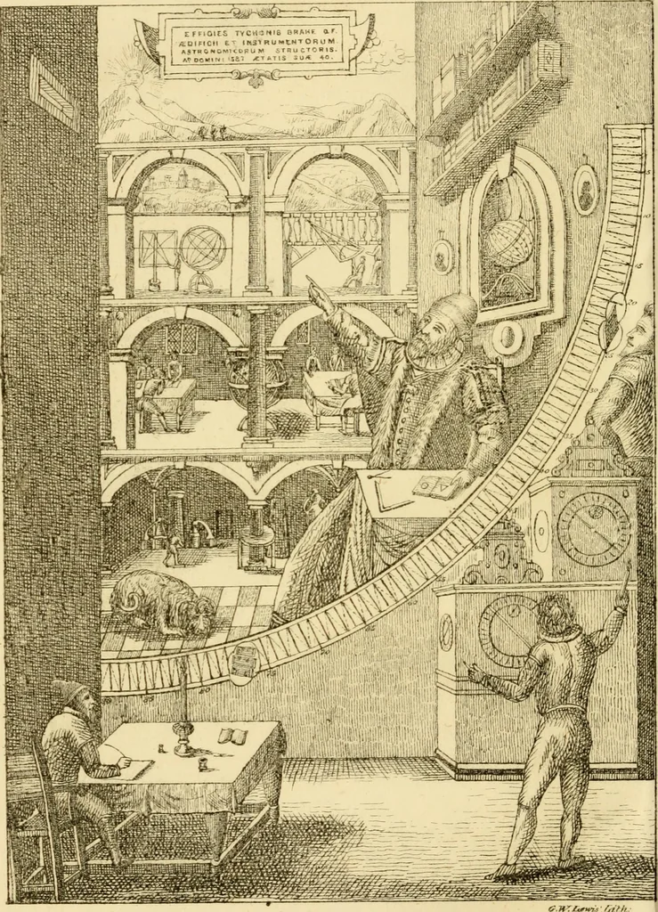An illustration from The phenomena and order of the solar system, 1843, leaf 79