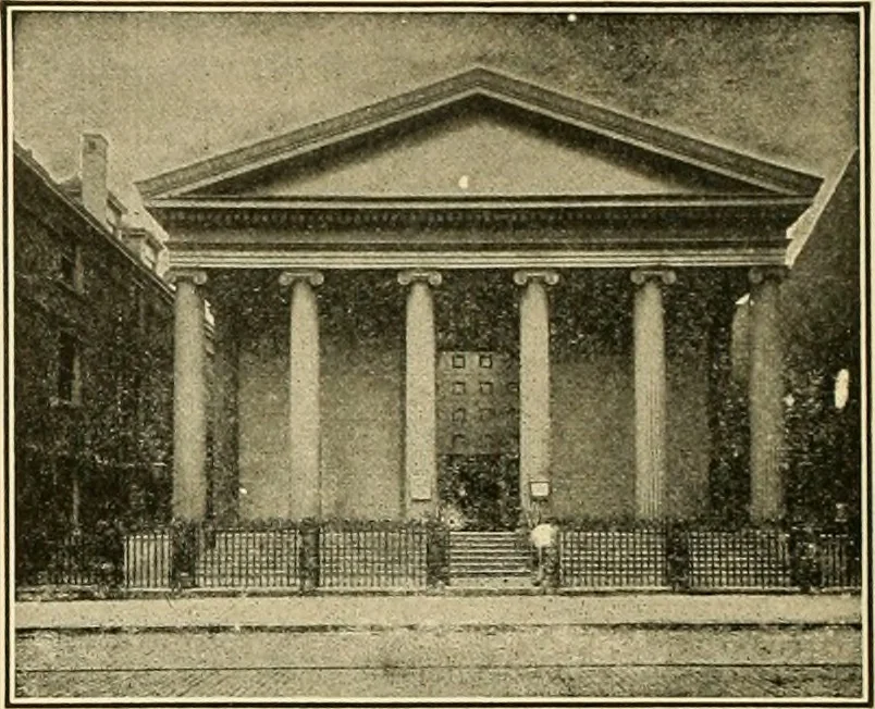 An illustration from Philadelphia’s architecture, by William F. Gray ... written for the City history society of Philadelphia and read at the meeting of Wednesday, February 9th, 1910, 1915, leaf 23
