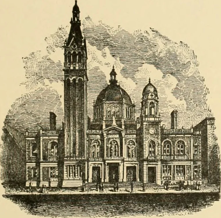 An illustration from Philadelphia’s architecture, by William F. Gray ... written for the City history society of Philadelphia and read at the meeting of Wednesday, February 9th, 1910, 1915, leaf 36