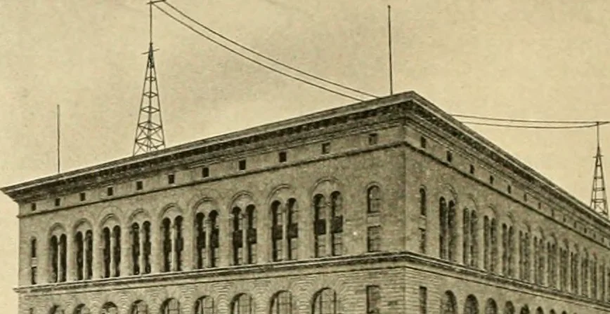 An illustration from Philadelphia’s architecture, by William F. Gray ... written for the City history society of Philadelphia and read at the meeting of Wednesday, February 9th, 1910, 1915, leaf 47