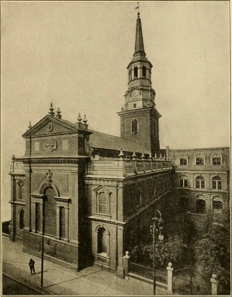 An illustration from Philadelphia’s architecture, by William F. Gray ... written for the City history society of Philadelphia and read at the meeting of Wednesday, February 9th, 1910, 1915, leaf 8