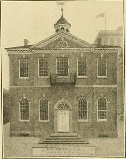 An illustration from Philadelphia’s architecture, by William F. Gray ... written for the City history society of Philadelphia and read at the meeting of Wednesday, February 9th, 1910, 1915, leaf 9