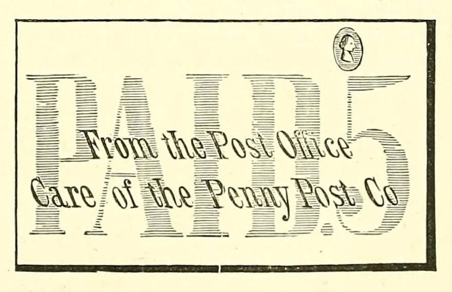 An illustration from The Philatelical journal, 1872, leaf 117