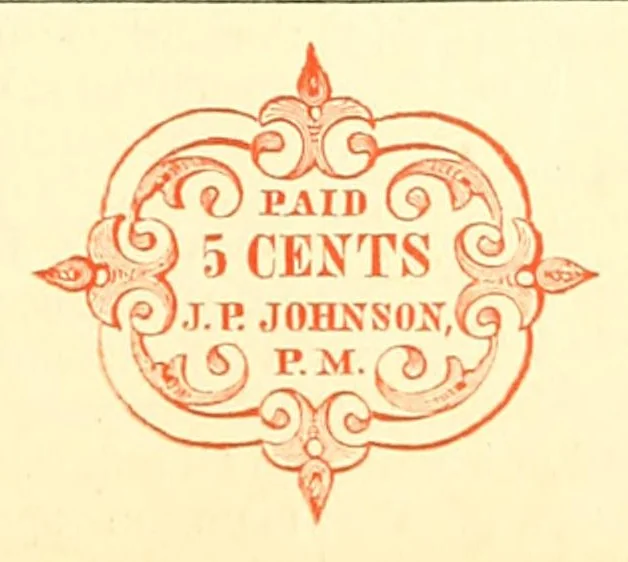 An illustration from The Philatelical journal, 1872, leaf 251