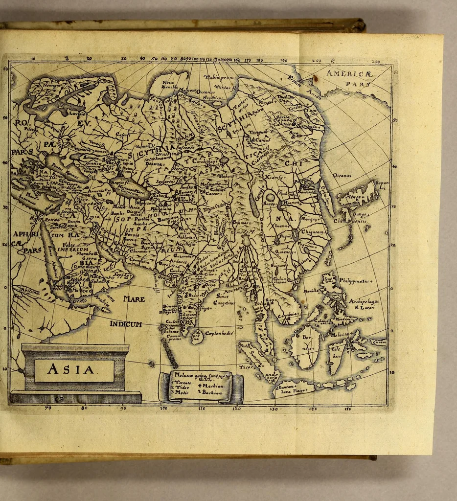 An illustration from Philippi Cluveri[i] Introductionis in universam geographiam, tam veterem quam novam ,libri VI. : Tabulis æneis illustrati, & gemino indice aucti. Cui adjuncta est Danielis Heinsii Oratio in obitum ejusdem Philippi Cluveri[i], 1641, leaf 241