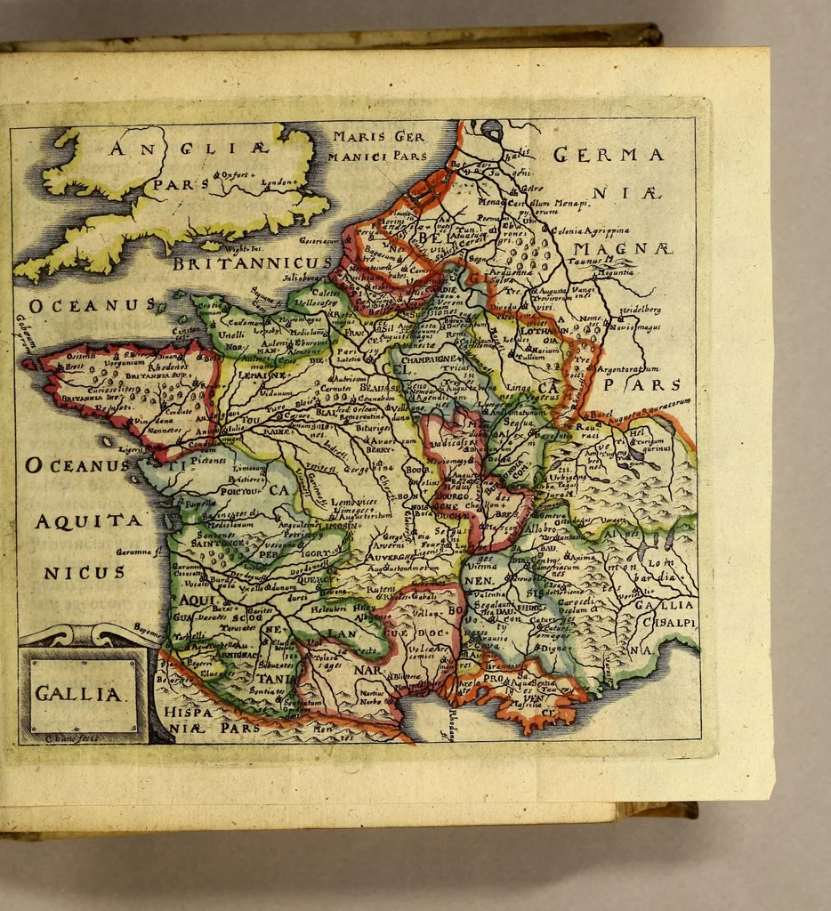 An illustration from Philippi Cluveri[i] Introductionis in universam geographiam, tam veterem quam novam ,libri VI. : Tabulis æneis illustrati, & gemino indice aucti. Cui adjuncta est Danielis Heinsii Oratio in obitum ejusdem Philippi Cluveri[i], 1641, leaf 73