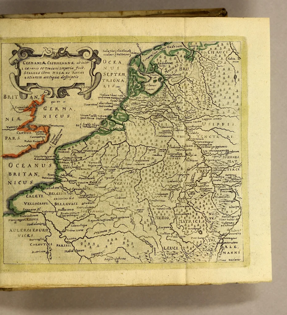 An illustration from Philippi Cluveri[i] Introductionis in universam geographiam, tam veterem quam novam ,libri VI. : Tabulis æneis illustrati, & gemino indice aucti. Cui adjuncta est Danielis Heinsii Oratio in obitum ejusdem Philippi Cluveri[i], 1641, leaf 79