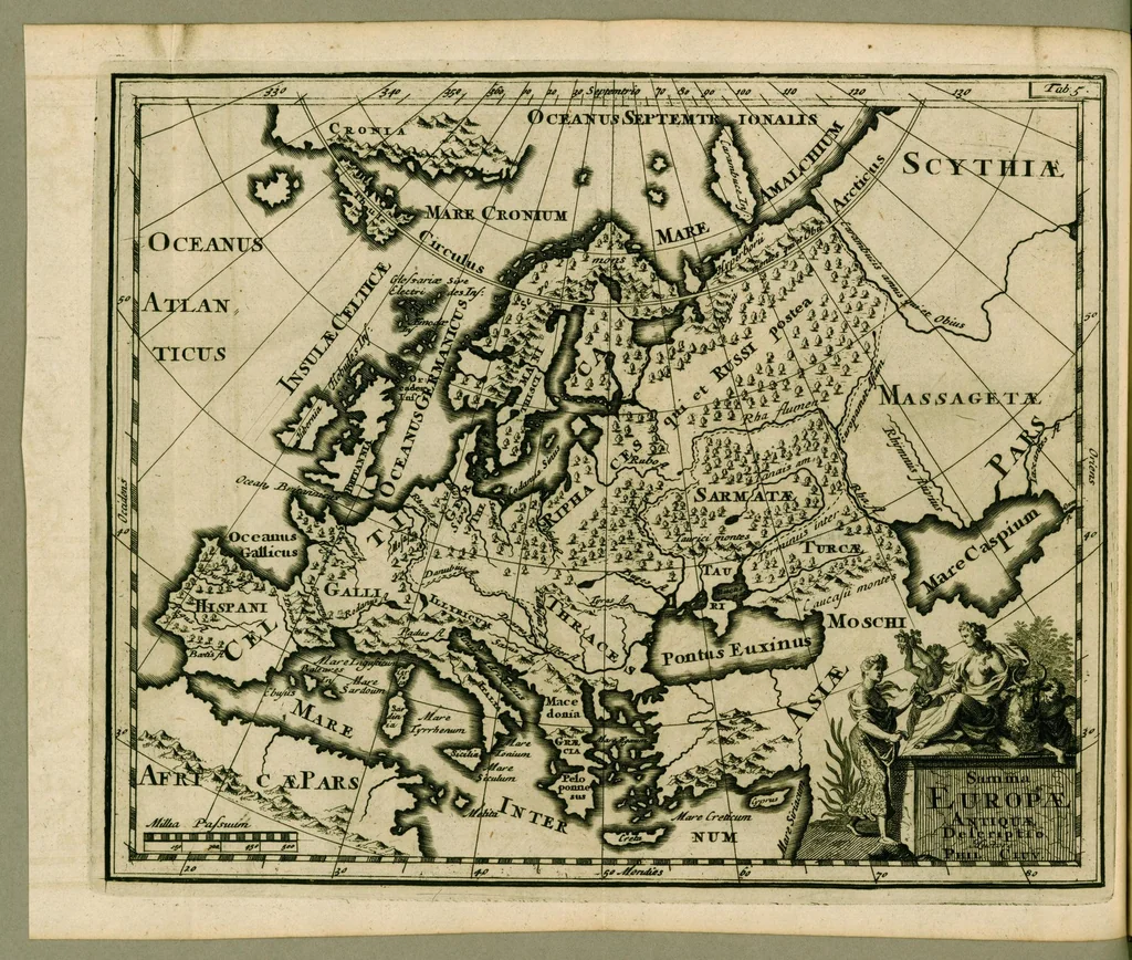 An illustration from Philippi Cluverii Introductio in universam geographiam : tam veterem quam novam tabulis geographicis XLVI. ac notis olim ornata, 1697, leaf 102