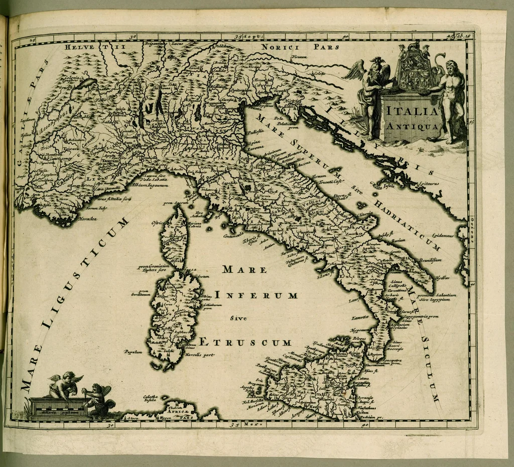 An illustration from Philippi Cluverii Introductio in universam geographiam : tam veterem quam novam tabulis geographicis XLVI. ac notis olim ornata, 1697, leaf 303