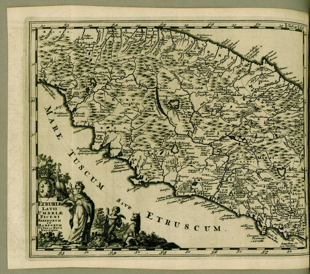 An illustration from Philippi Cluverii Introductio in universam geographiam : tam veterem quam novam tabulis geographicis XLVI. ac notis olim ornata, 1697, leaf 318