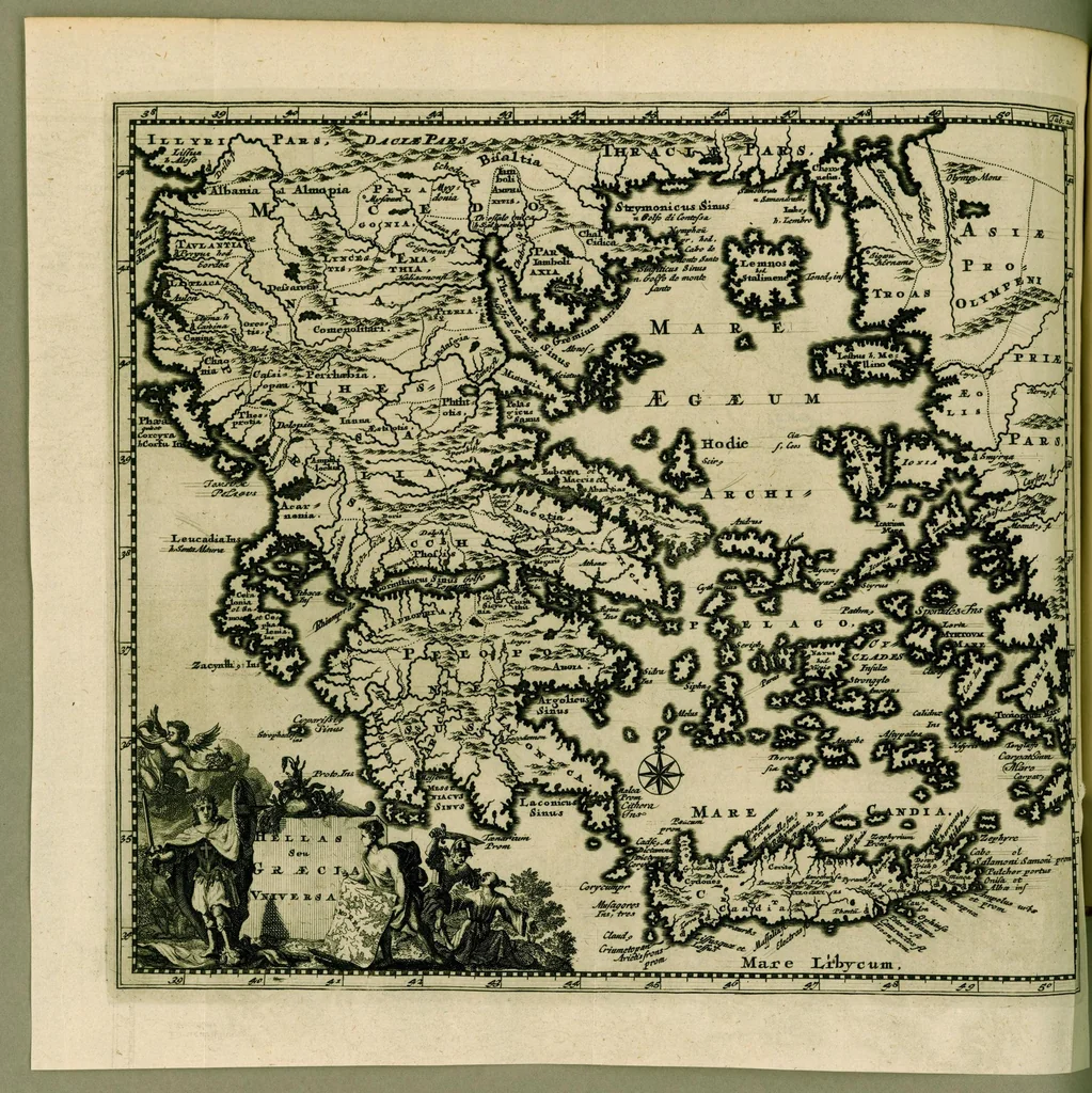 An illustration from Philippi Cluverii Introductio in universam geographiam : tam veterem quam novam tabulis geographicis XLVI. ac notis olim ornata, 1697, leaf 410