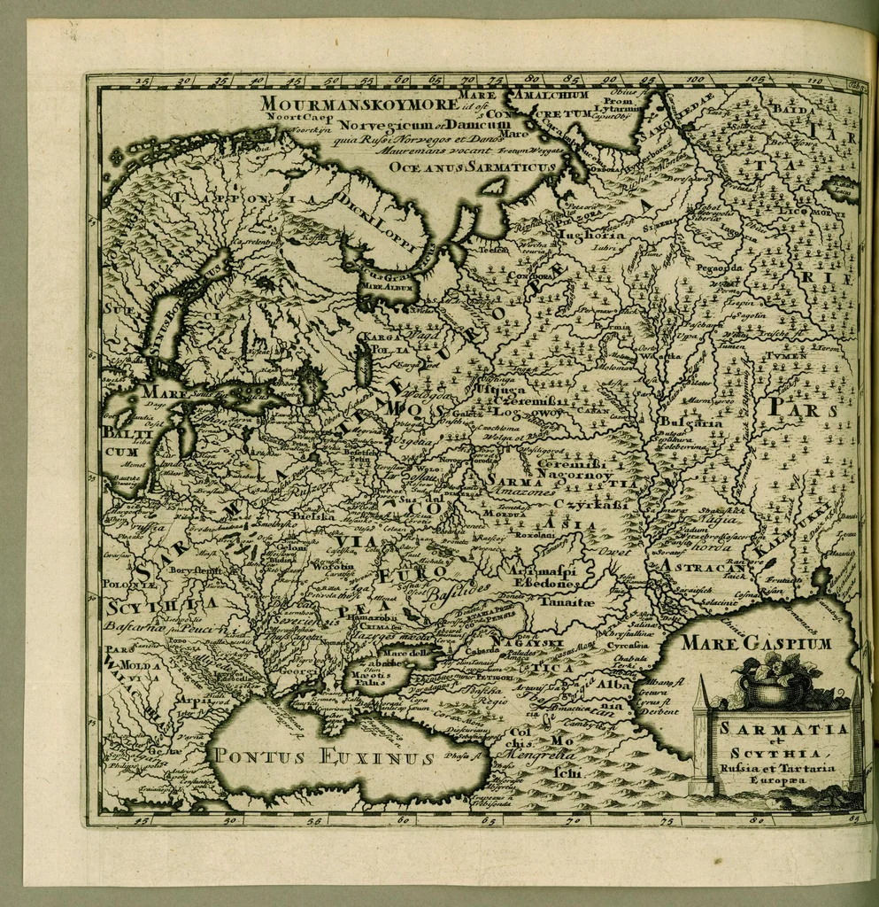 An illustration from Philippi Cluverii Introductio in universam geographiam : tam veterem quam novam tabulis geographicis XLVI. ac notis olim ornata, 1697, leaf 484