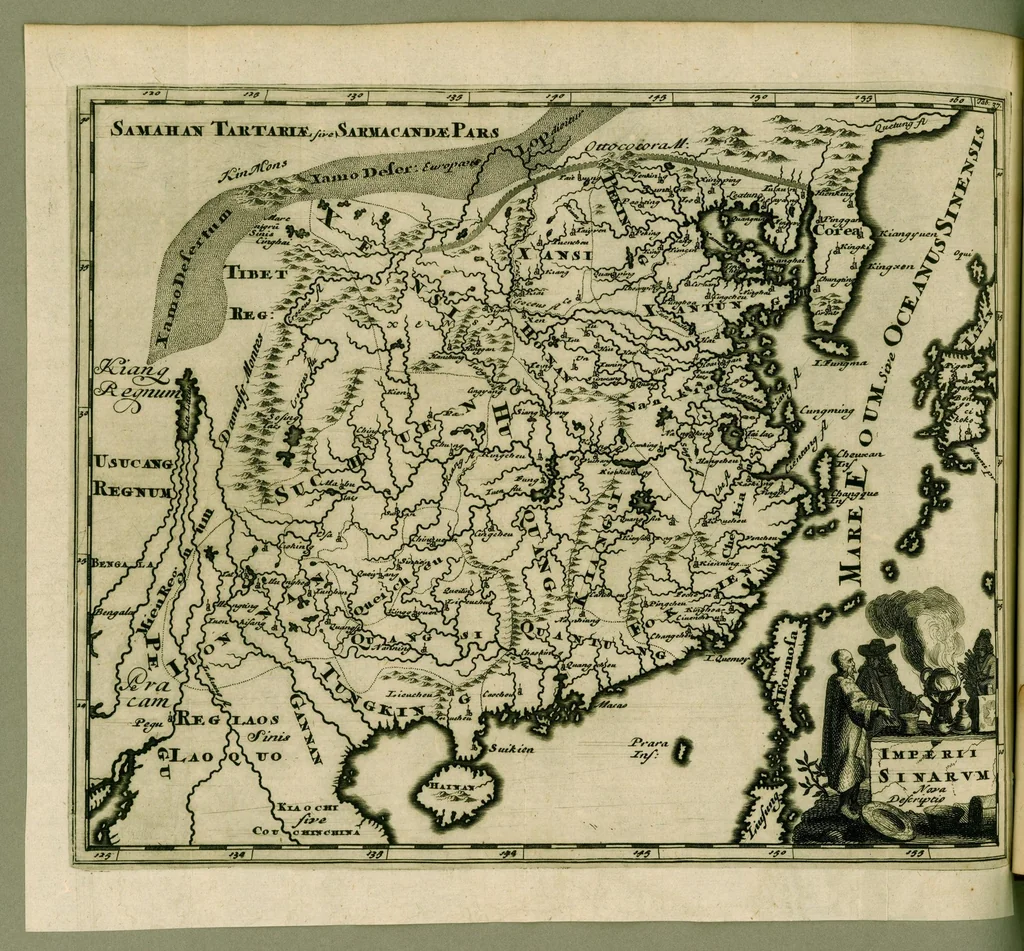 An illustration from Philippi Cluverii Introductio in universam geographiam : tam veterem quam novam tabulis geographicis XLVI. ac notis olim ornata, 1697, leaf 532