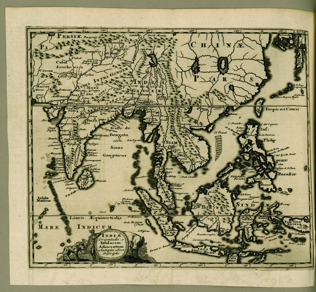 An illustration from Philippi Cluverii Introductio in universam geographiam : tam veterem quam novam tabulis geographicis XLVI. ac notis olim ornata, 1697, leaf 538