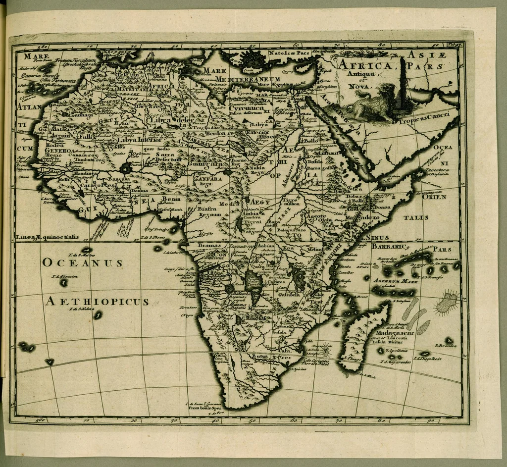 An illustration from Philippi Cluverii Introductio in universam geographiam : tam veterem quam novam tabulis geographicis XLVI. ac notis olim ornata, 1697, leaf 629