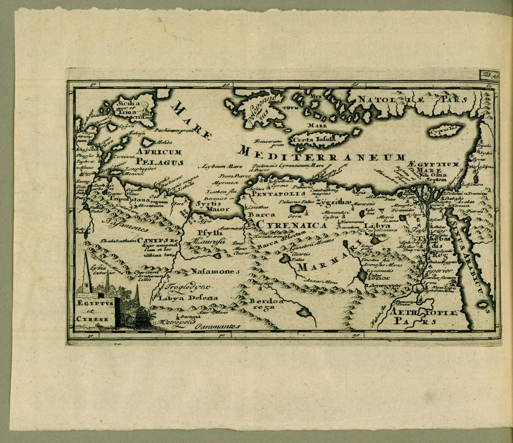 An illustration from Philippi Cluverii Introductio in universam geographiam : tam veterem quam novam tabulis geographicis XLVI. ac notis olim ornata, 1697, leaf 632