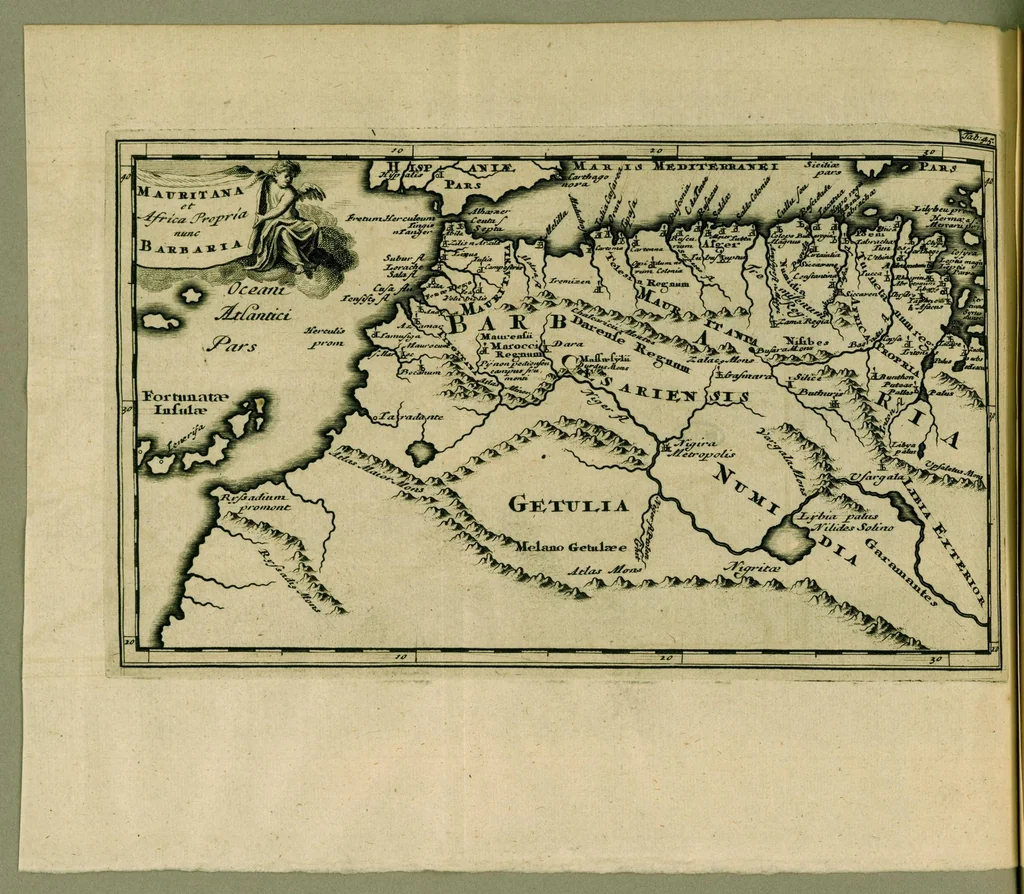 An illustration from Philippi Cluverii Introductio in universam geographiam : tam veterem quam novam tabulis geographicis XLVI. ac notis olim ornata, 1697, leaf 646