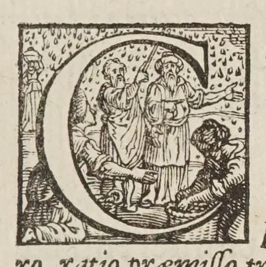 An illustration from Philippi Lansbergii Triangvlorvm geometriae libri qvatvor : in quibus novâ & perspicuâ methodo, & apodeixei [romanized], tota ipsorum triangulorum doctrina explicatur .., 1631, leaf 127