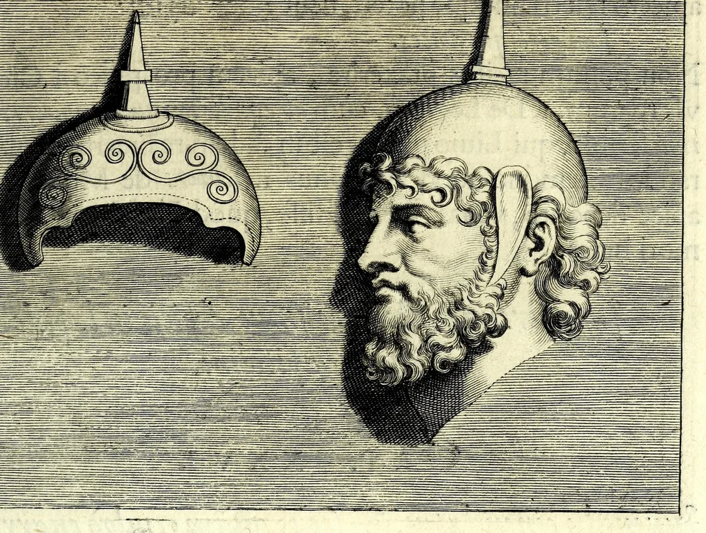 An illustration from Philippi RubenI Electorum libri II : in quibus antiqui ritus, emendationes, censurae : eiusdem ad Iustum Lipsium poëmatia, 1608, leaf 101