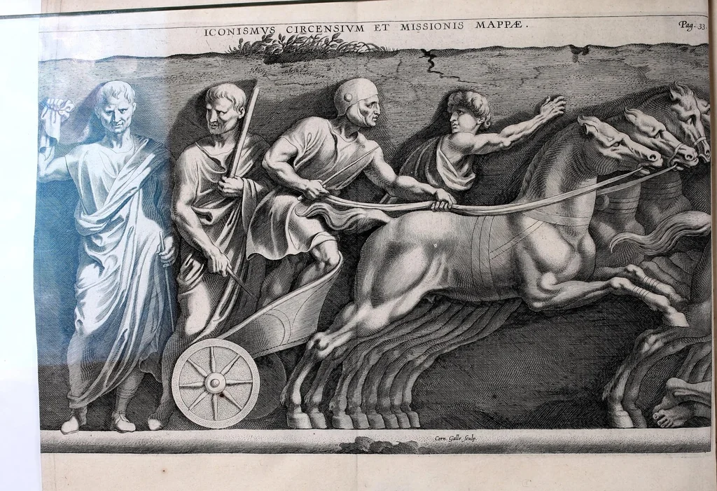 An illustration from Philippi RubenI Electorum libri II : in quibus antiqui ritus, emendationes, censurae : eiusdem ad Iustum Lipsium poëmatia, 1608, leaf 58