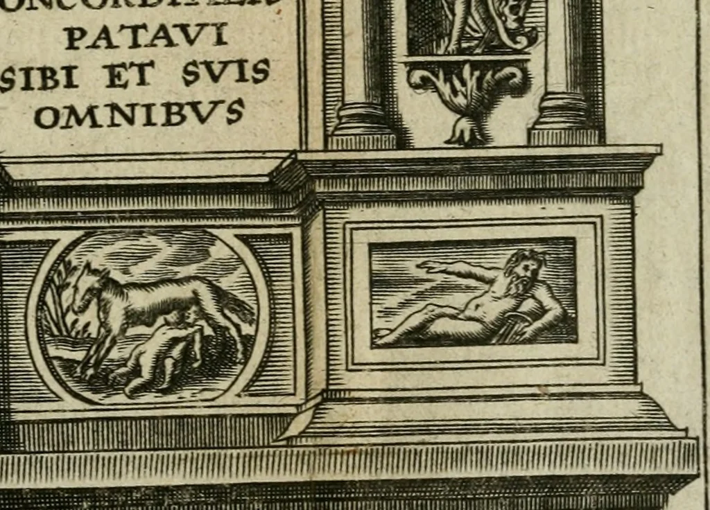 An illustration from Jac. Philippi Tomasini episcopi aemoniensis Titus Livius Patavinus, 1670, leaf 80