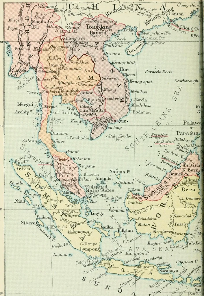 An illustration from Philips' pictorial pocket atlas and gazetteer, 1900, leaf 101