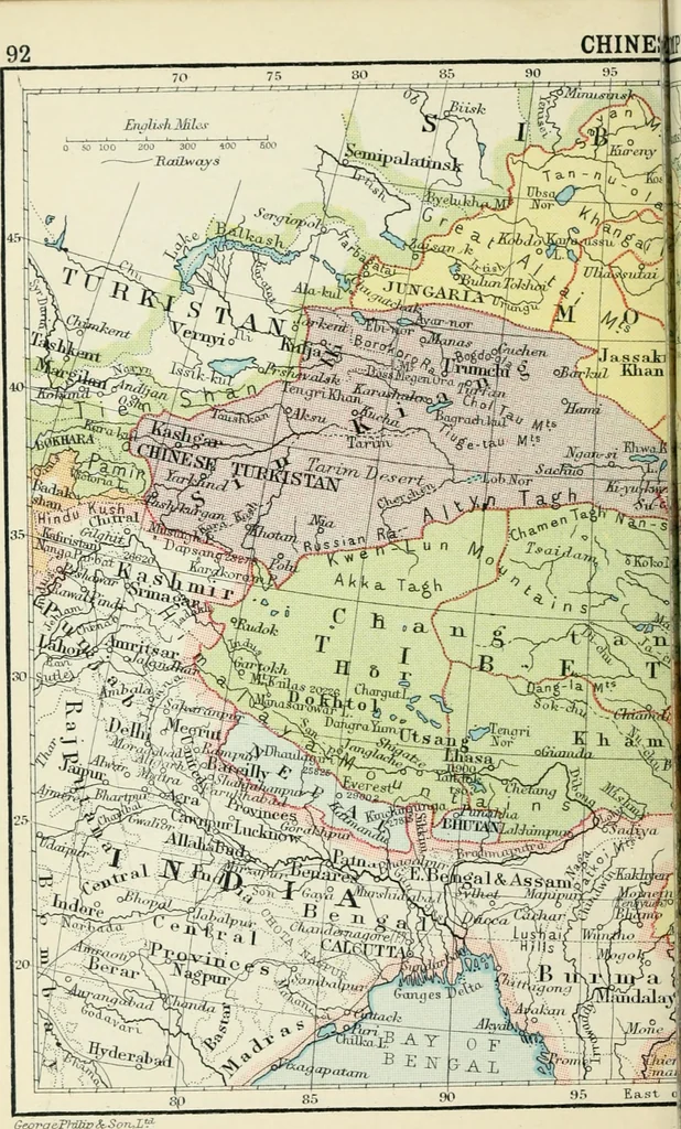 An illustration from Philips' pictorial pocket atlas and gazetteer, 1900, leaf 103