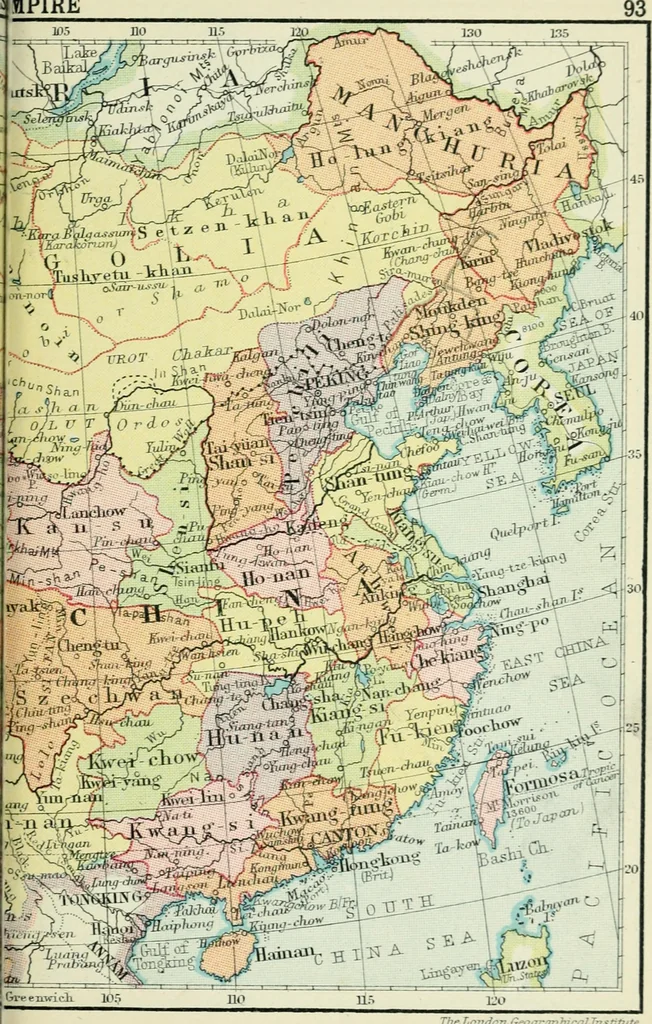 An illustration from Philips' pictorial pocket atlas and gazetteer, 1900, leaf 104