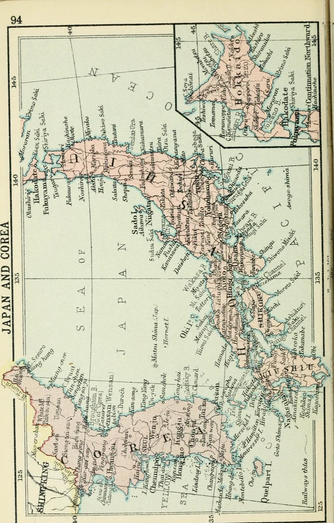 An illustration from Philips' pictorial pocket atlas and gazetteer, 1900, leaf 105