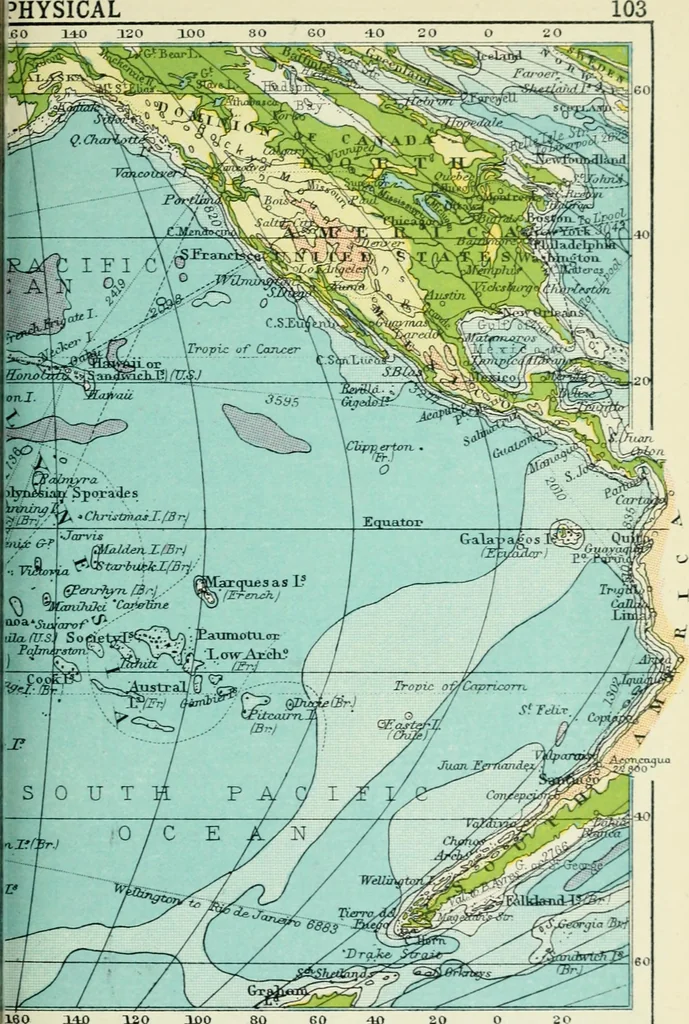 An illustration from Philips' pictorial pocket atlas and gazetteer, 1900, leaf 114