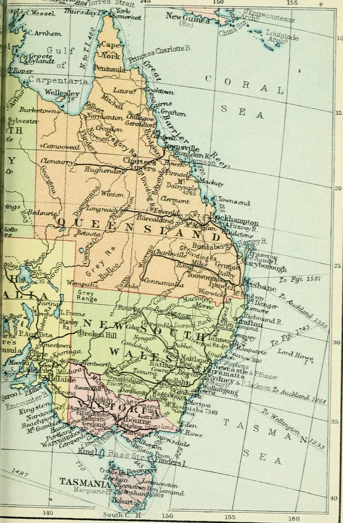 An illustration from Philips' pictorial pocket atlas and gazetteer, 1900, leaf 116