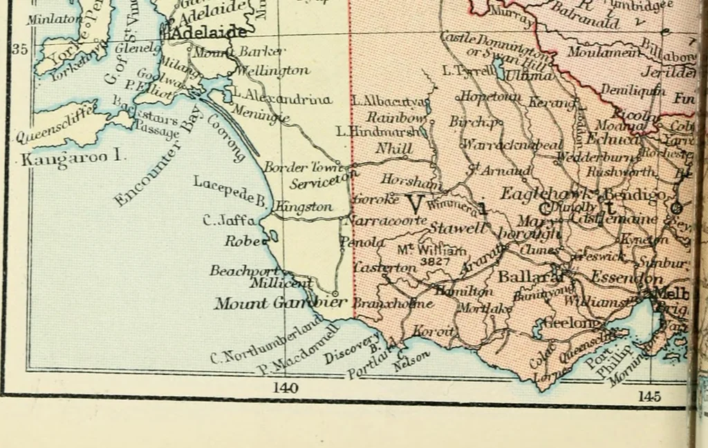 An illustration from Philips' pictorial pocket atlas and gazetteer, 1900, leaf 117