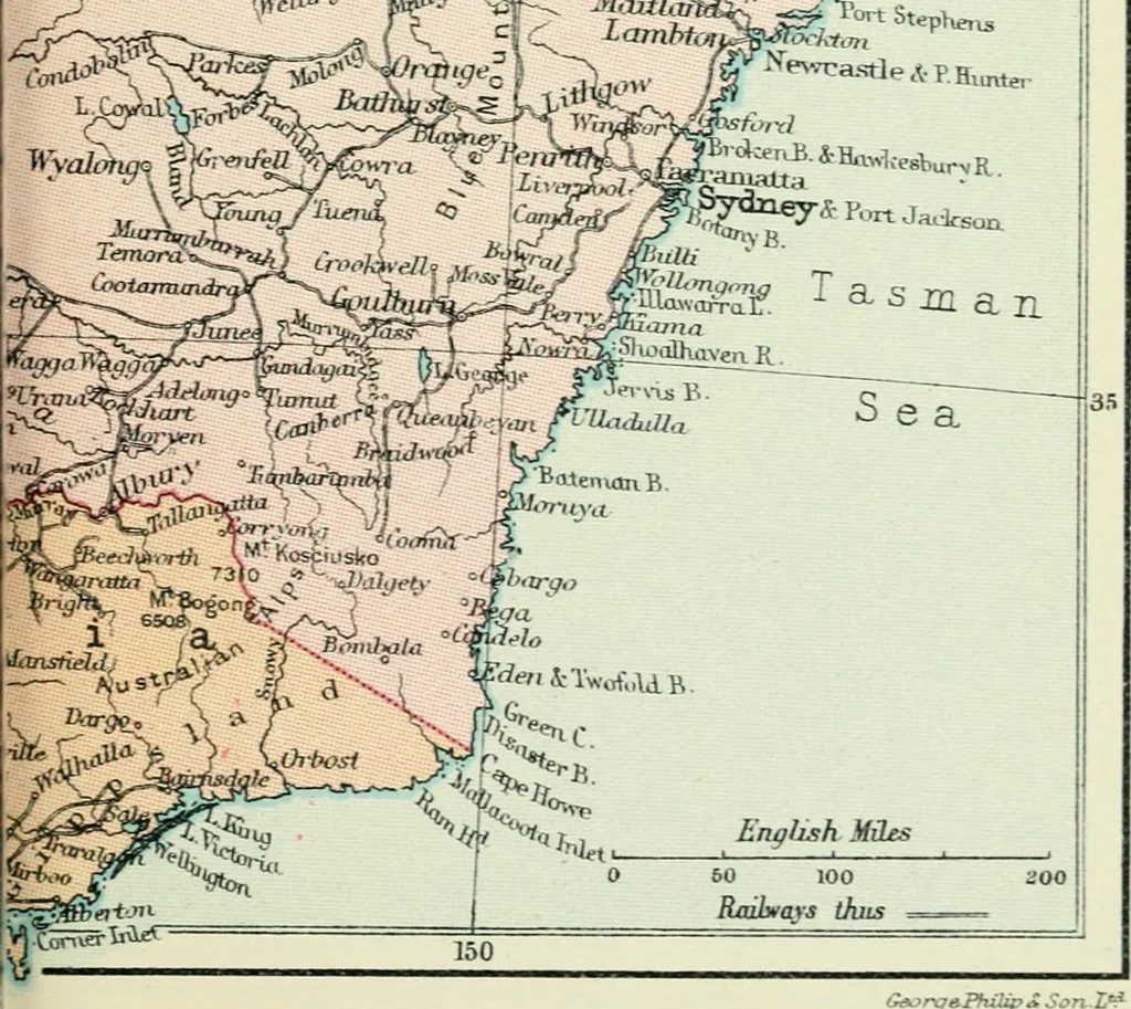 An illustration from Philips' pictorial pocket atlas and gazetteer, 1900, leaf 118