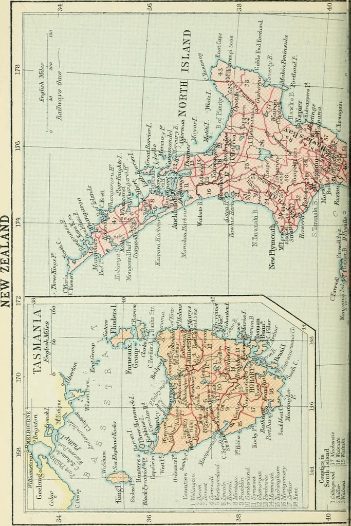 An illustration from Philips' pictorial pocket atlas and gazetteer, 1900, leaf 121