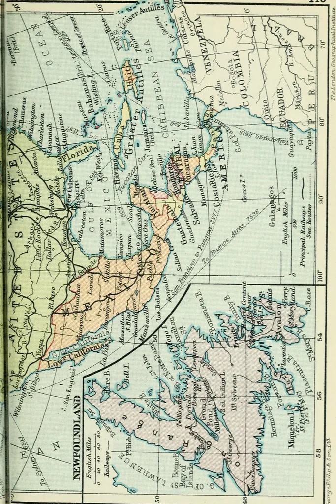 An illustration from Philips' pictorial pocket atlas and gazetteer, 1900, leaf 124
