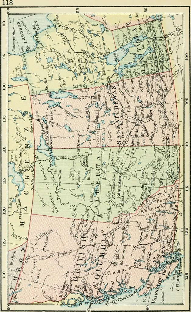 An illustration from Philips' pictorial pocket atlas and gazetteer, 1900, leaf 129