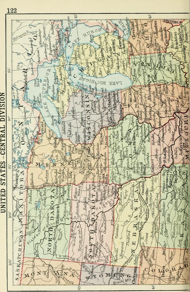 An illustration from Philips' pictorial pocket atlas and gazetteer, 1900, leaf 133